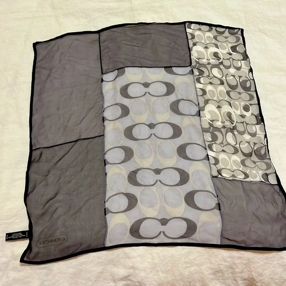 Coach Signature C Silk Scarf - Picture 3 of 9